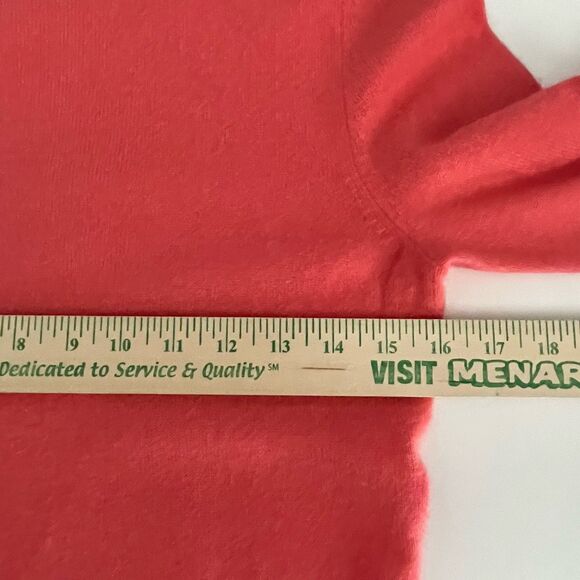 Coral Cashmere Sweater Victor Alfaro Women's Size S Turtleneck Pullover Fall - Picture 9 of 11